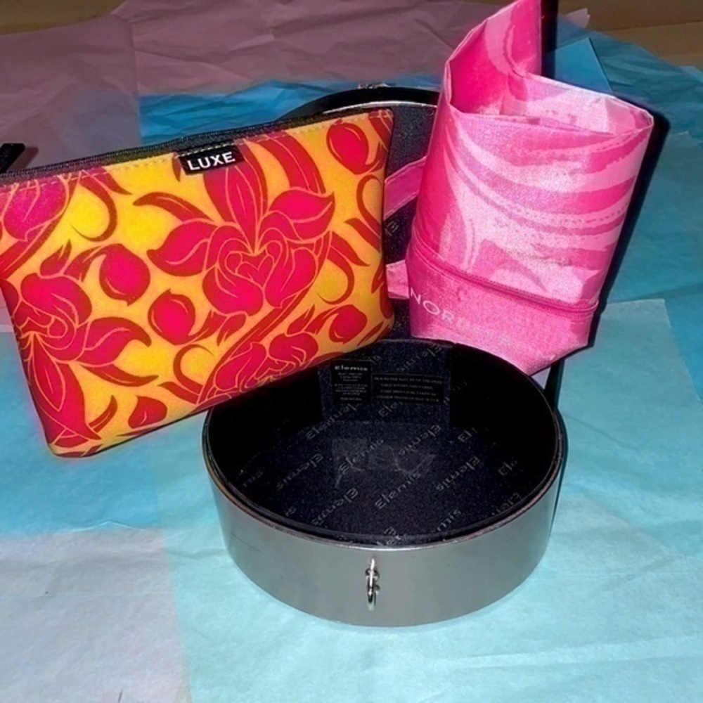Set =3 etihad luxe + Nordstrom beauty+ Elemis make up cosmetic bag pouch travel - Picture 16 of 16